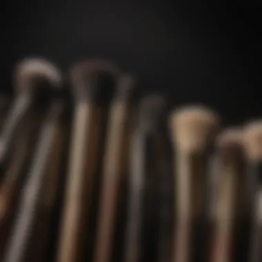 Variety of Contour Brushes Diverse contour brush types arranged artistically