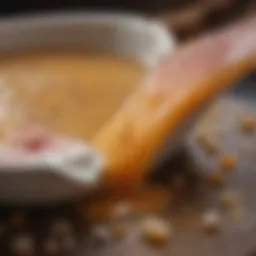 A close-up of collagen-rich foods like bone broth and fish skin.