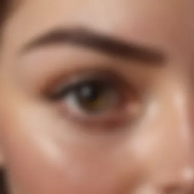 Eyelash Transformation A side-by-side comparison of mascara before and after application on eyelashes.