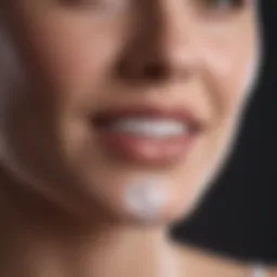 Close-up of whitening strips on a dental model