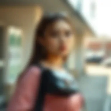 Aesthetic pairing of small cross shoulder purse with casual outfit