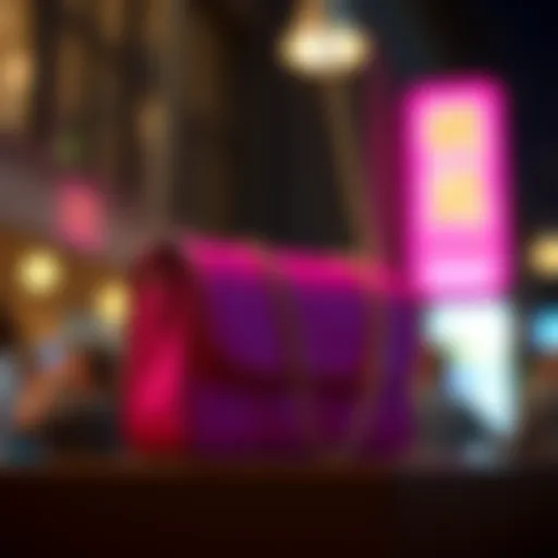 Elegant small cross shoulder purse in a vibrant color