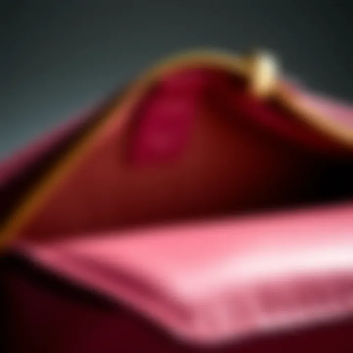 Close-up of quality materials used in a cross shoulder purse