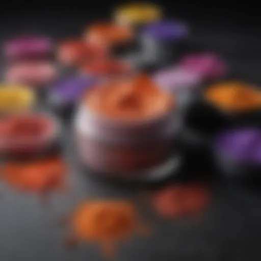 Colorful dip powder assortment