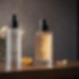 A selection of premium hydrating toners on a vanity