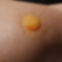 Close-up of sun spots on an arm