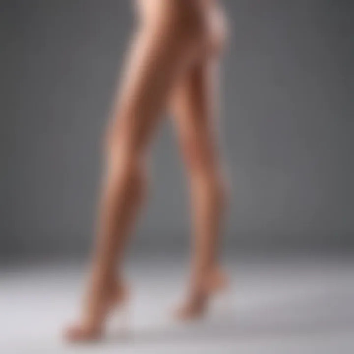 Flawless application technique of airbrush legs body makeup spray