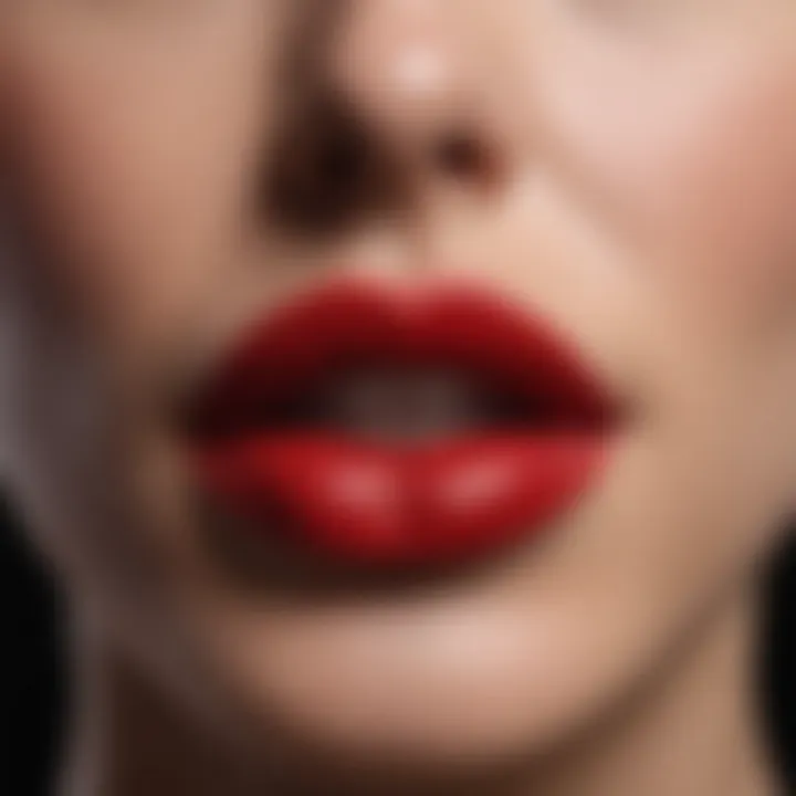 Illustration of Lip Shape Guide for Perfect Red Lipstick Application