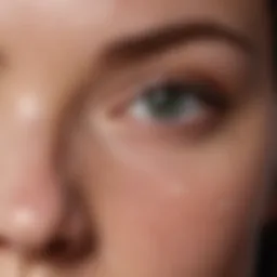 Close-up of under-eye area showcasing puffiness