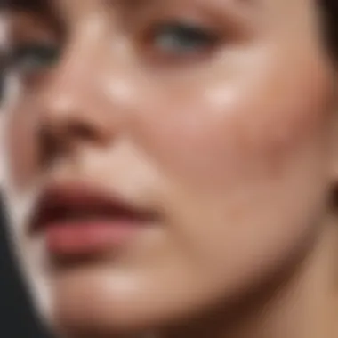 Understanding Lower Cheek Acne: A Close-up Close-up view of lower cheek acne with inflammation