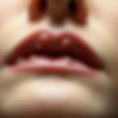 Illustration of comedones on skin surface