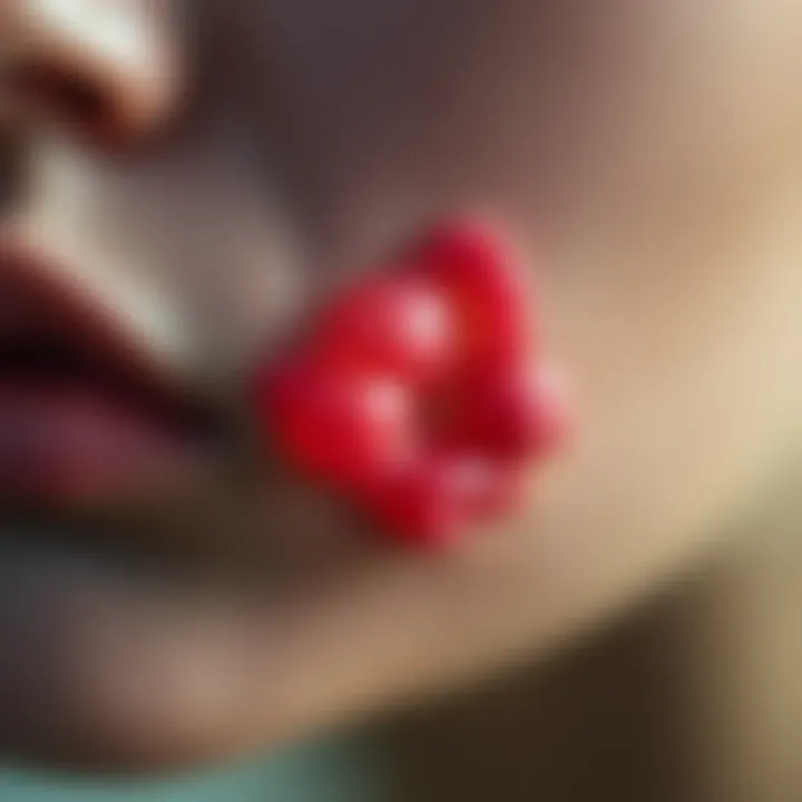 Visual representation of pustules on skin