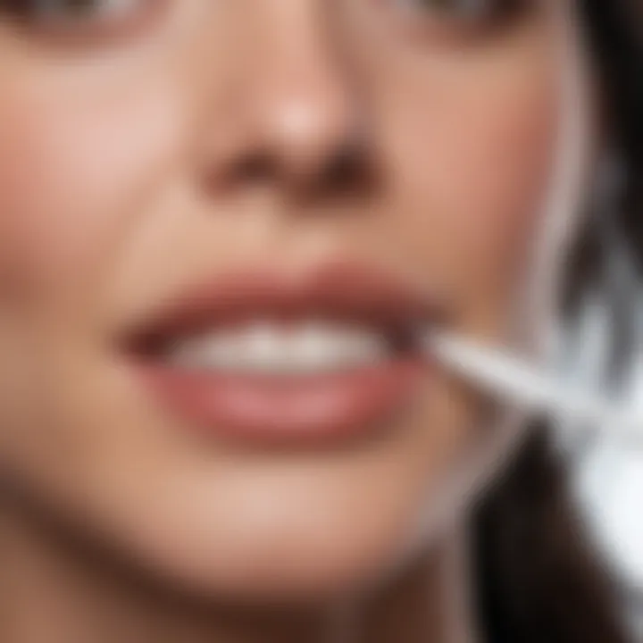 White Stripes teeth whitening application process