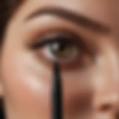 Close-up of mascara wand and product