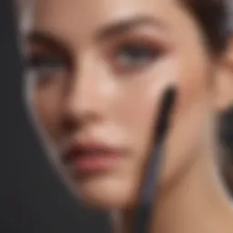 Close-up of Urban Decay's Perversion Waterproof Mascara wand showcasing its unique bristle design.