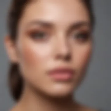 A makeup artist demonstrating contour techniques